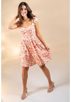 Vestido Corto Kaphelet Naranja Ragged Pf11511362