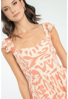 Vestido Corto Kaphelet Naranja Ragged Pf11511362