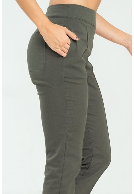 Pantalon Lino Amali Verde Ragged Pf11310835