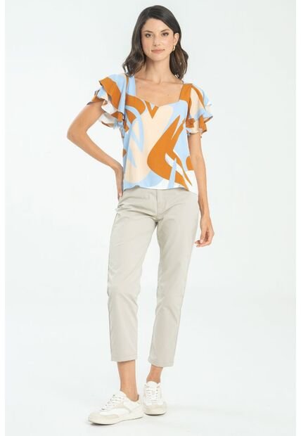 Blusa Malacai Azul Ragged Pf11112903