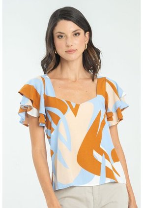 Blusa Malacai Azul Ragged Pf11112903