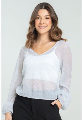 Blusa Silver Plisada Plateado Ragged Pf11112854