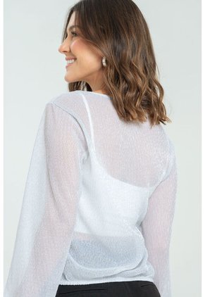 Blusa Silver Plisada Plateado Ragged Pf11112854