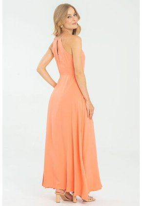 Vestido Halter Michelle Naranja Ragged Pf11511366