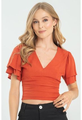 Blusa Lauren Café Ragged Pf11112906