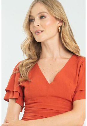 Blusa Lauren Café Ragged Pf11112906