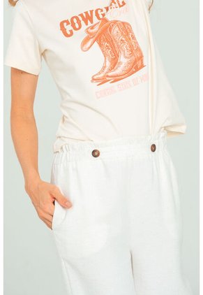 Pantalon Bellucci Blanco Ragged Pf11310873