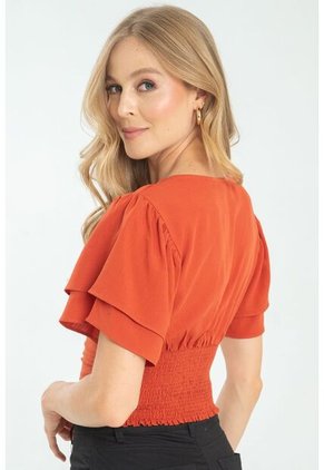 Blusa Lauren Café Ragged Pf11112906