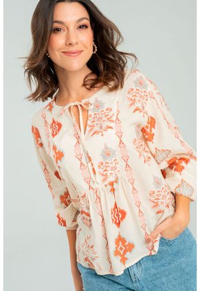 Blusa Mercy Beige Ragged Pf11112989