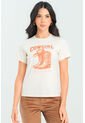 Camiseta Cowgirl Boots Blanco Ragged Pf21120100 de Ragged
