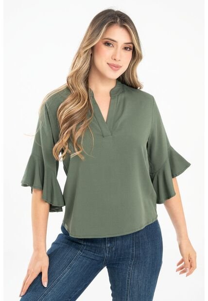 Blusa Karina Verde Ragged Pf31113445