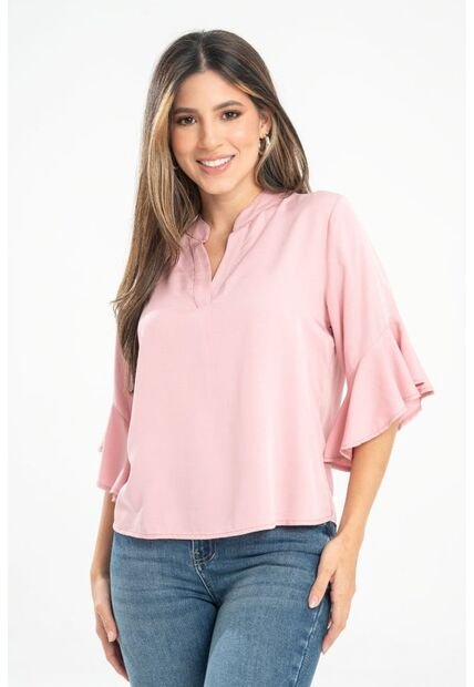 Blusa Karina Rosa Ragged Pf31113445