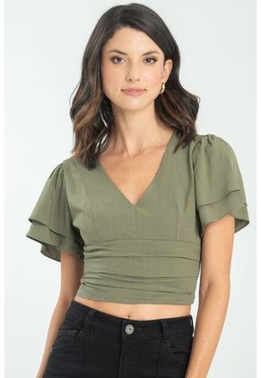 Blusa Lauren Verde Ragged Pf11112906