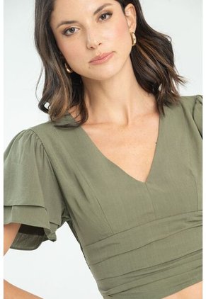 Blusa Lauren Verde Ragged Pf11112906