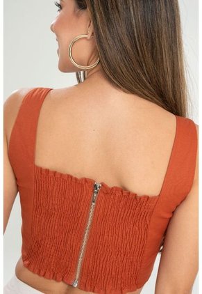 Crop Top Heffing Café Ragged Pf31113448