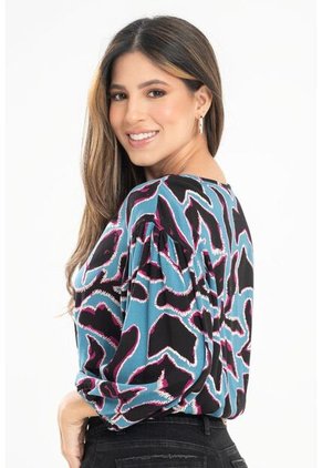 Blusa Khali Azul Ragged Pf31113461