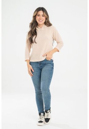 Buzo Con Capucha Beige Ragged Pf31122301