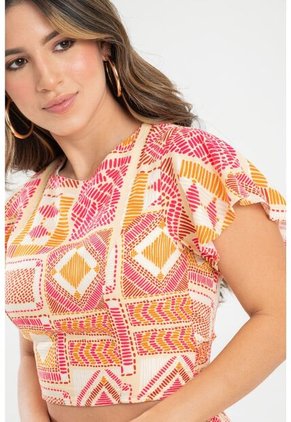 Crop Top Nyah Beige Ragged Pf31113473