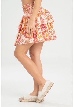 Falda Corta Chain Beige Ragged Pf31320349