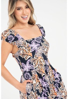 Vestido Largo Harlize Azul Ragged Pf31511459