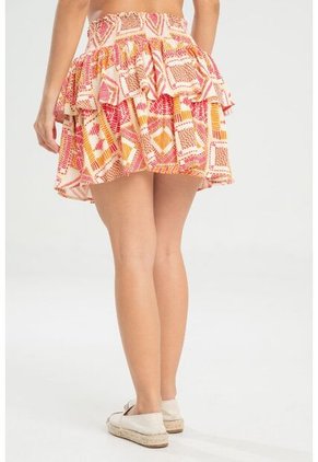 Falda Corta Chain Beige Ragged Pf31320349