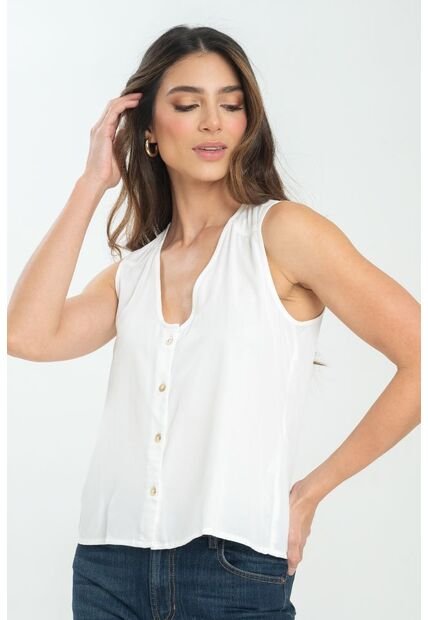 Camisa Camile Blanco Ragged Pf11112925