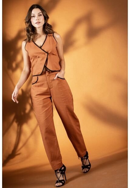 Chaleco Harper Café Ragged Pf11150038