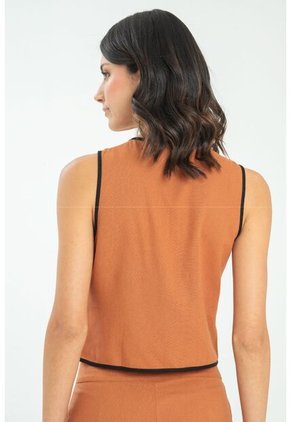 Chaleco Harper Café Ragged Pf11150038