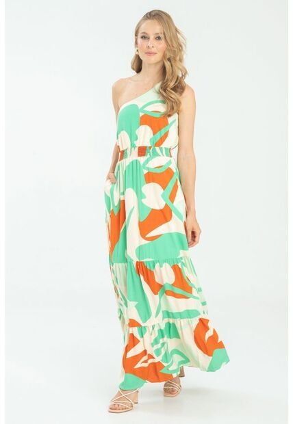 Vestido Mucura Verde Ragged Pf11511359