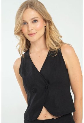 Chaleco Harper Negro Ragged Pf11150038