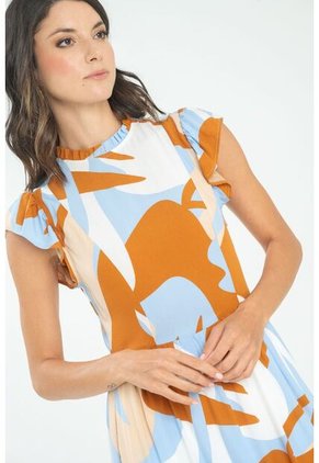 Vestido Largo Maxam Azul Ragged Pf11511363