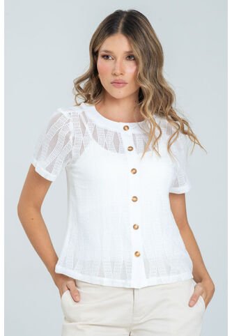 Blusa Nina Blanco Ragged Pf11113052 Ragged