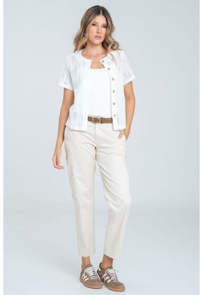 Blusa Nina Blanco Ragged Pf11113052