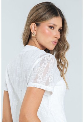 Blusa Nina Blanco Ragged Pf11113052