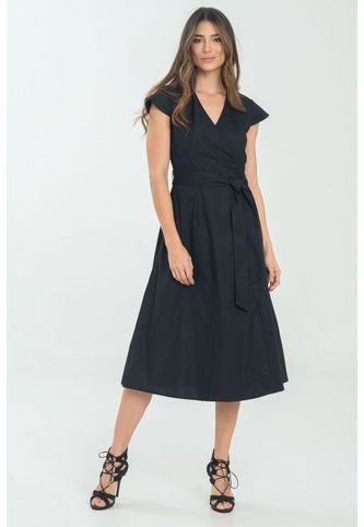 Vestido Midi Khaylee Azul Ragged Pf11511370 Ragged