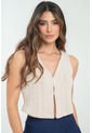 Chaleco Tejido Elena Beige Ragged Pf11150041 de Ragged