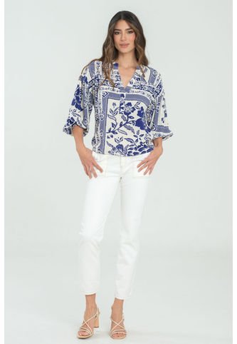 Blusa Lillie Azul Ragged Pf11112942 Ragged