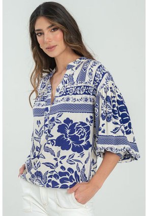 Blusa Lillie Azul Ragged Pf11112942