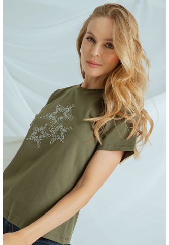 Camiseta Estrellas Verde Ragged Pf21120094 Ragged