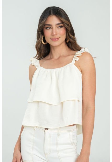 Blusa Millie Blanco Ragged Pf11112952