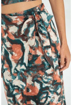 Falda Tipo Wrap Dana Verde Ragged Pf11320500