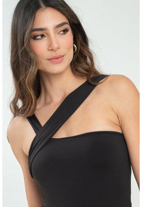 Body Attico Negro Ragged Pf13100036