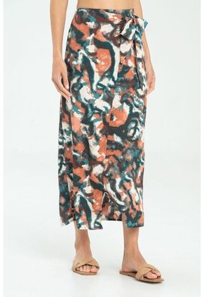 Falda Tipo Wrap Dana Verde Ragged Pf11320500