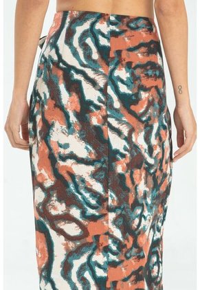 Falda Tipo Wrap Dana Verde Ragged Pf11320500