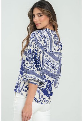 Blusa Lillie Azul Ragged Pf11112942