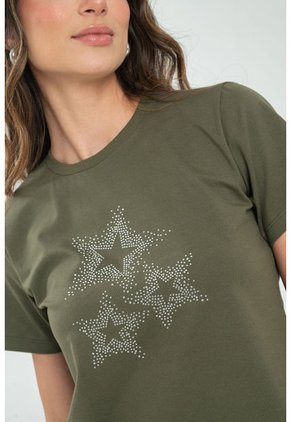 Camiseta Estrellas Verde Ragged Pf21120094