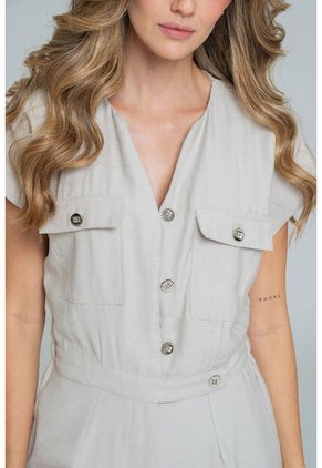 Enterizo Largo Reixoto Gris Ragged Pf11530138