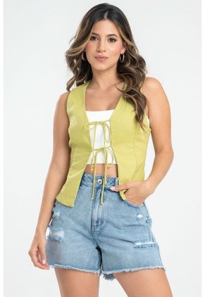 Chaleco Mylana Verde Ragged Pf31150011