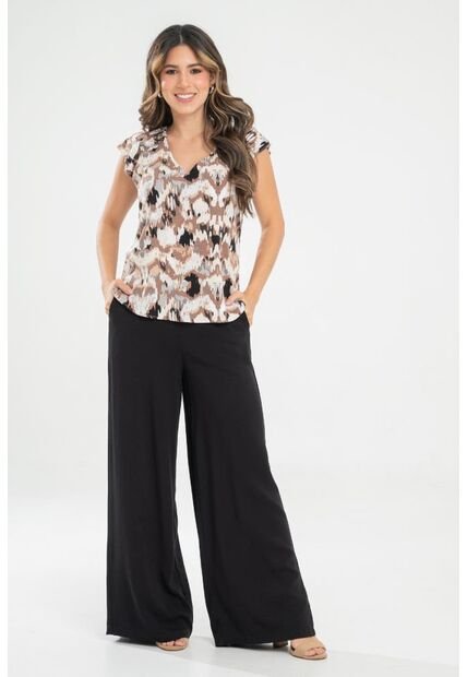 Blusa Enzha Café Ragged Pf31113458