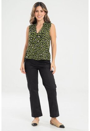 Blusa Animal Verde Ragged Pf31113452